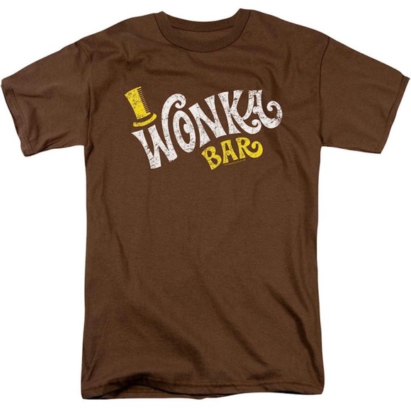 Men’s Charlie and the Chocolate Factory Willy Wonka Bar Graphic T-Shirt - Picture 1 of 10
